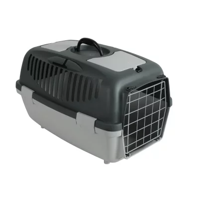 ZOLUX Panier De Transport Gulliver Avec Porte Gris Clair-fonc&eacute; Cm 55 X 36 X H 35 Stefanplast