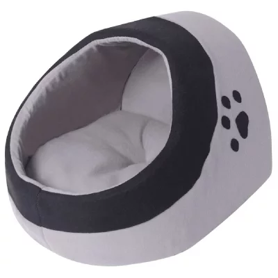 VIDAXL Panier nid pour chats avec coussin Gris et noir L Vida XL