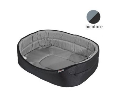 LOVE STORY Panier Ovale Pour Animaux - Noir / Gris - L 50 X L 32 Cm