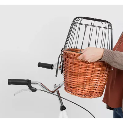TRIXIE Panier V&eacute;lo Avec Grille - Osier - Mon Animalerie