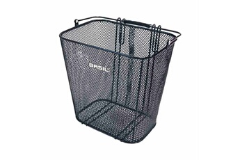 BASIL Panier V&eacute;lo  Cardif en acier noir pour porte bagage, fixation pa