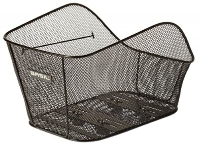 BASIL Panier V&eacute;lo  Icon L en acier noir pour VAE et e-bike fixation su