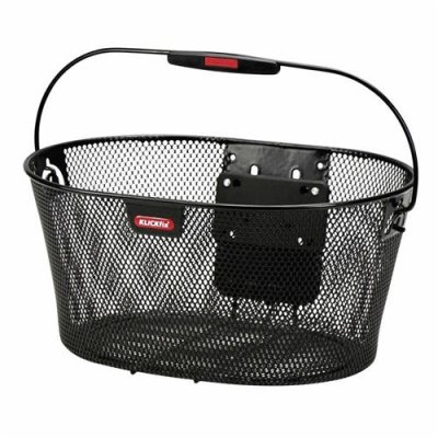 KLICKFIX Panier v&eacute;lo  Ovalkorb en acier noir (16L) (vendu sans fixatio