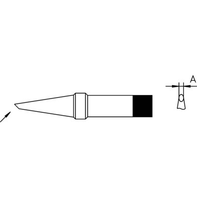 WELLER Panne &agrave; souder  4PTBB9-1 forme ronde, pointe biseaut&eacute;e taille 2.4mm contenu 1pc.