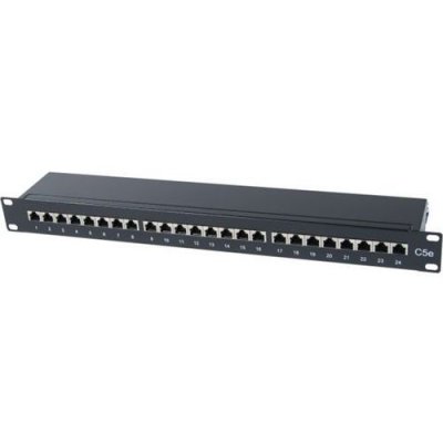 CUC Panneau 19" 1u 24 Ports Cat5e Stp Connecteurs Autod&eacute;nudants