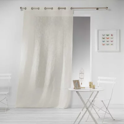 Panneau a oeillets 140 x 240 cm effet lin tisse haltona Naturel