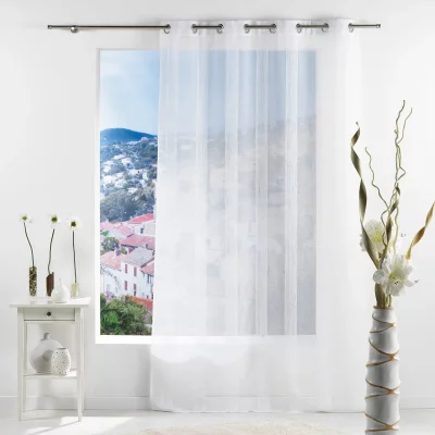 Panneau a oeillets 140 x 240 cm voile sable salina Blanc