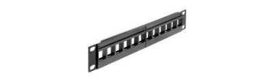 DELOCK Panneau de brassage 12 ports  43259 non &eacute;quip&eacute; 1 uh X42086