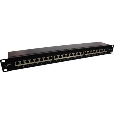 GENERIQUE Panneau de brassage inline&reg; 19 ""cat.6a 24 ports 1u noir ral 9005