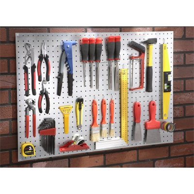 MOTTEZ Panneau porte outil perfor&eacute; - avec crochets - 