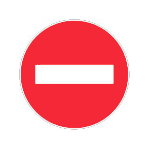 NOVAP Panneau PVC rigide Sens interdit - Dimensions - 80mm de diam&egrave;tre