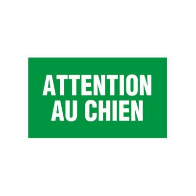 NOVAP Panneau  rigide en polystyr&egrave;ne Attention au chien - Rigide 330x200mm