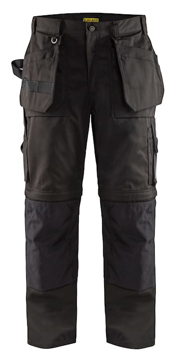 BLAKLADER Pantalon De Travail Artisan Bas Amovibles Noir Taille 50c