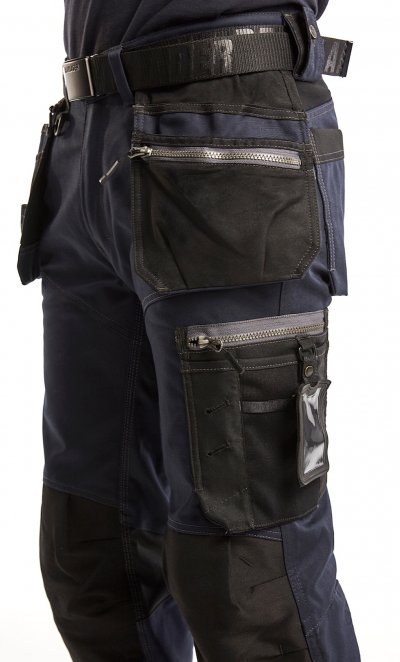 BLAKLADER Pantalon De Travail Artisan Stretch Marine Fonc&eacute;/noir Taille 50