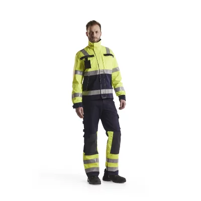 BLAKLADER Pantalon De Travail Multinormes Marine/jaune Fluorescent Taille 56
