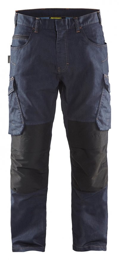 BLAKLADER Pantalon De Travail Services Denim Stretch 2d Marine/noir Taille 38c