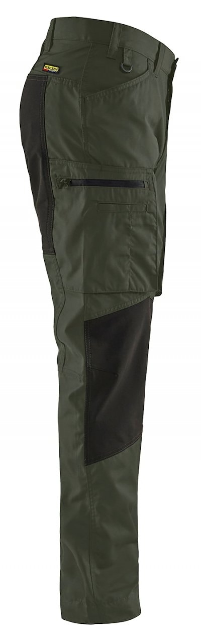 BLAKLADER Pantalon De Travail Services Stretch Vert Arm&eacute;e/noir Taille 42