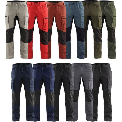 BLAKLADER Pantalon De Travail Services Stretch Vert Arm&eacute;e/noir Taille 52