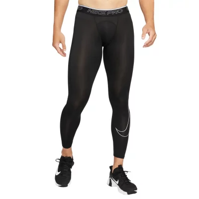 NIKE Pantalon fonctionnel  Pro Dri Fit noir / blanc