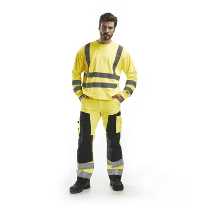 BLAKLADER Pantalon Haute Visibilit&eacute; Jaune Fluorescent/noir Taille 44