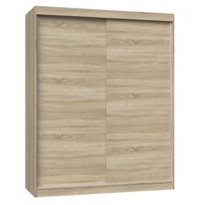 Paolo - armoire penderie &agrave; 2 portes coulissantes - largeur 160 cm - dressing de chambre 2 portes -