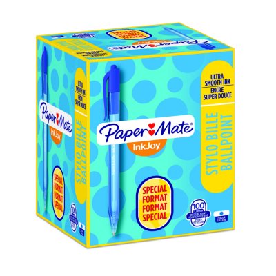 PAPERMATE Paper Mate Inkjoy 100 Stylos &Agrave; Bille Pointe 05 Mm - Bleu