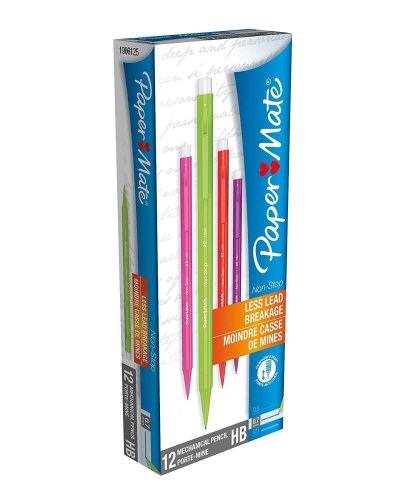 PAPERMATE Paper Mate Non-Stop Porte-mine, 0,7 mm, Couleurs Assorties Lot de 12