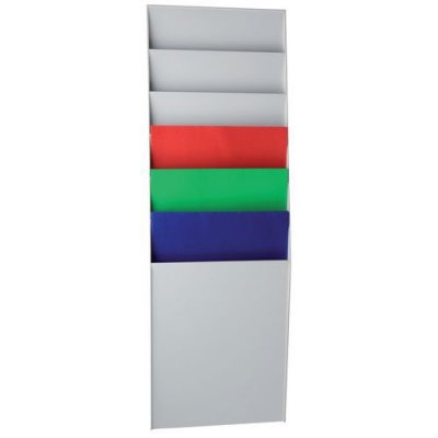 PAPERFLOW   trieur mural, 6 compartiments, a4, gris noir