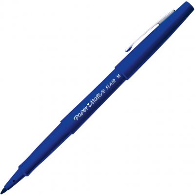 PAPER MATE Papermate Flair stylo fin Bleu Moyen 12 pi&egrave;ce(s)