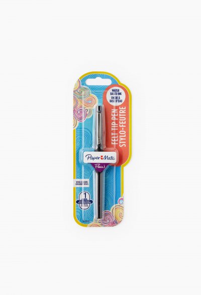 PAPERMATE  Paper:Mate Stylo feutre Flair, blister de 1, noir - Lot de 9