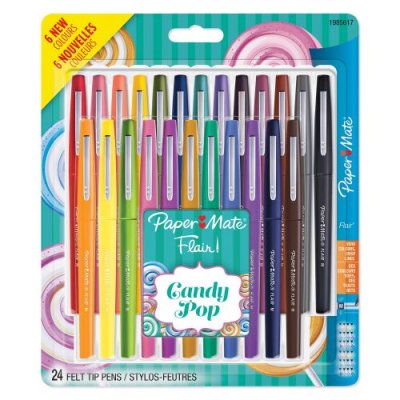 PAPERMATE  Paper:Mate Stylos feutre Flair 'Candy Pop', &eacute;tui de 24