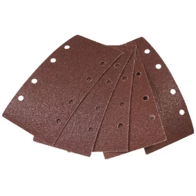 FERM Papier abrasif (5 pcs) G60 G80 G120 - pour ponceuse vibrante - 