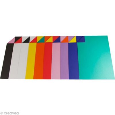 CLAIREFONTAINE Papier Cartoline bicolore A4 - Assortiment x 100 - Maildor - couleur variant