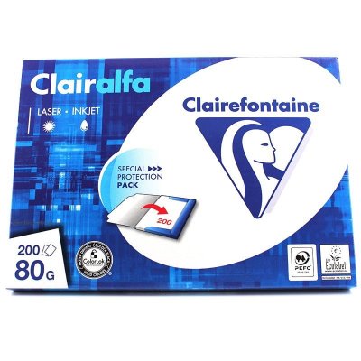 CLAIREFONTAINE Papier Clairalfa - blanc - 80g - A4 - ramette de 200 feuilles