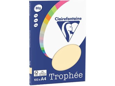 CLAIREFONTAINE Papier  A4 80g ivoire - etui de 100 feuilles