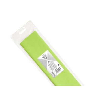 CLAIREFONTAINE Papier cr&eacute;pon sup&eacute;rieur - 250x50 cm - Vert pomme