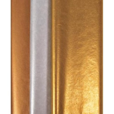 CLAIREFONTAINE Papier de soie 50 x 75 cm couleur or - Sachet de 8 feuilles