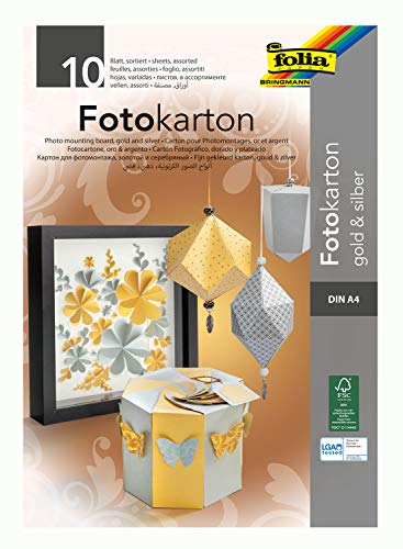 GENERIQUE Papier dessin A4 300g or/argent - bloc de 10 feuilles