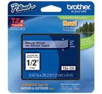 BROTHER Papier imprimante >   Papier imprimante  Tape/12mm black on clear f P-Touch TZE