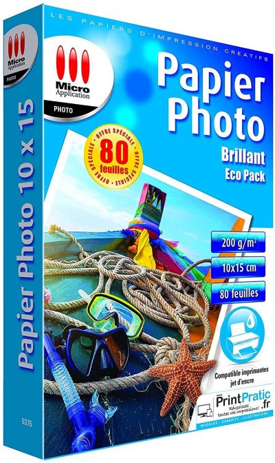 MICRO APPLICATION Papier imprimante  Papier Photo Eco Pack - Brillant
