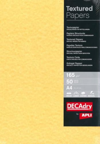 AGIPA Papier parchemin or - 165 grammes - format A4 - Pochette de 50