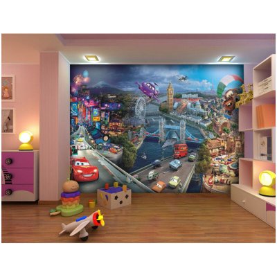 AG ART Papier peint Cars 2 Disney360X255 CM - Multicolor