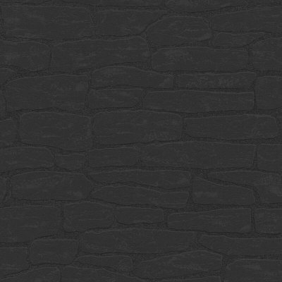 A.S. CREATION Papier Peint Impression Brique Noir - Noir - 10 ml x 0,53 m