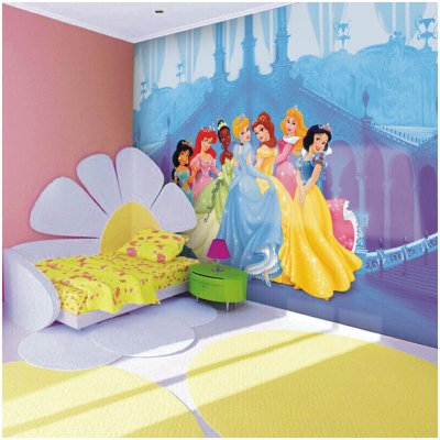 AG ART Papier peint Princesses Disney 360X255 cm - Multicolor