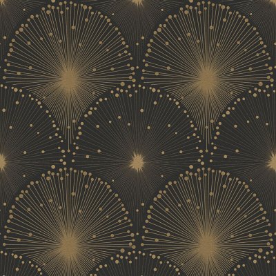A.S. CREATIONS Papier peint Spot 3 - SP03275 - Noir et Blanc Les dor&eacute;s