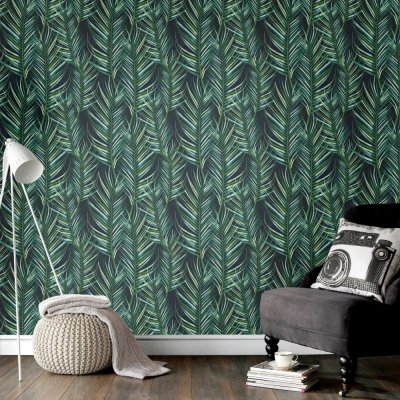 SUPERFRESCO EASY Papier peint vinyle Tropical feuilles vert