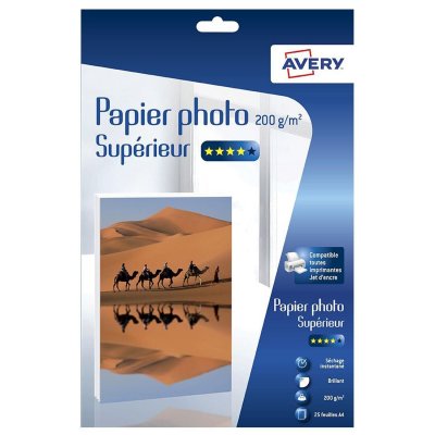 AVERY Papier photo A4 200g/m&sup2; -  - C9434-15