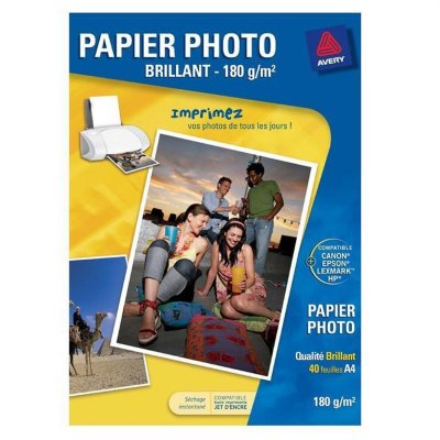 AVERY Papier photo  40 Photos brillantes A4 180g