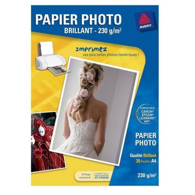 AVERY DENNISON Papier photo Avery - brillant - A4 - jet d'encre - 230g - 35 feuilles