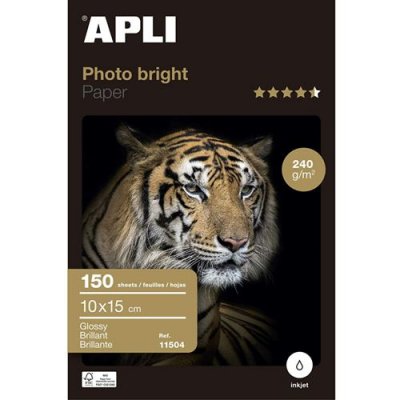 AGIPA Papier photo brillant 10x15 cm impression jet d'encre Apli